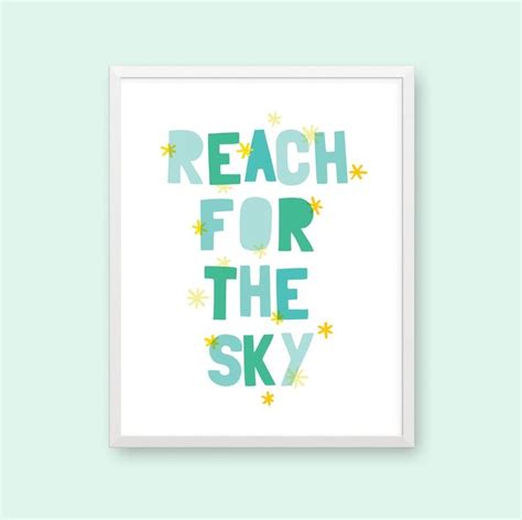 Reach For The Sky Toy Story Quote Kids Printable Art Nursery Decor