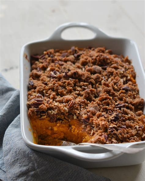 Sweet Potato Casserole With Pecan Streusel Once Upon A Chef Recipe