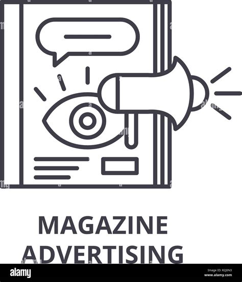 Icono de línea publicidad revista concepto Revista vector PUBLICIDAD