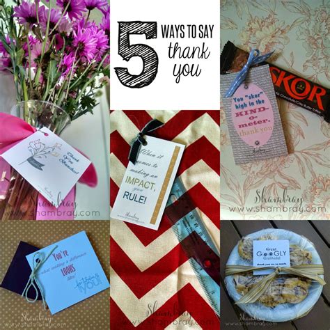 5 out of 5 stars. Shambray: Creative ways to say thank you (and gift ideas ...