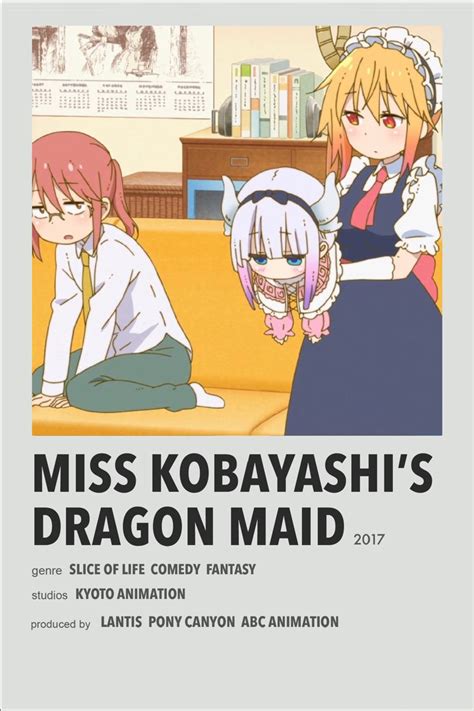 Miss Kobayashis Dragon Maid Minimal Anime Poster Good Anime To Watch