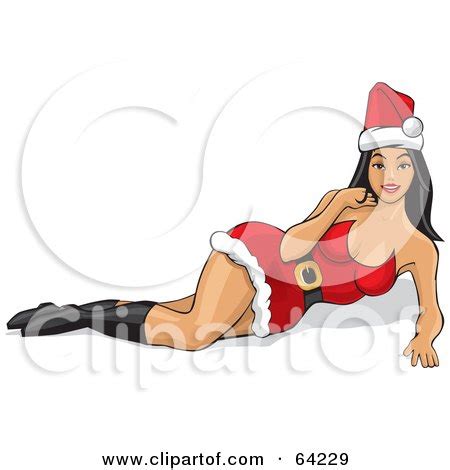 Royalty Free Rf Clipart Illustration Of A Sexy Christmas Pinup Woman