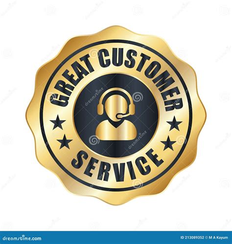 Customer Services Trust Badge and Vector Design Stock Vector