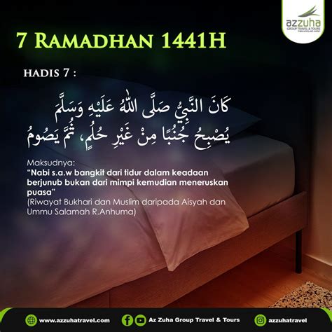 1 Hari 1 Hadis 7 Ramadhan 1441h Az Zuha Group Travel And Tours Sdn Bhd