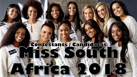 Miss South Africa 2018 Contestants Candidatas Youtube