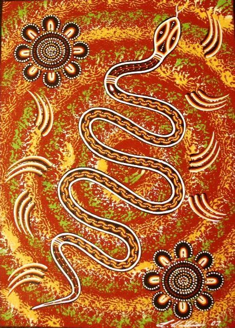 Aboriginal Dreamtime Art Rainbow Serpent Dreaming By Lorraine Williams