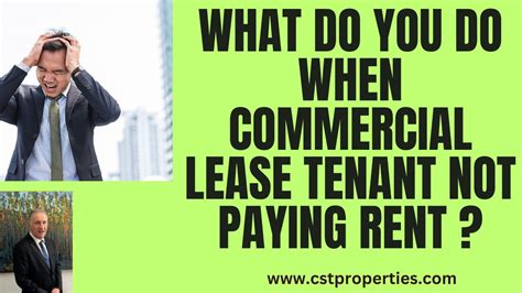what do you when commercial lease tenant is not paying rent youtube