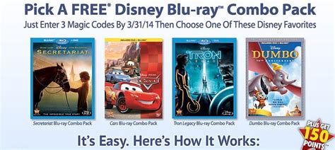 All you have to do is collect magic codes and enter them into your dmr account to collect points. FREE Disney Blu-ray Combo Pack When You Enter 3 Magic ...