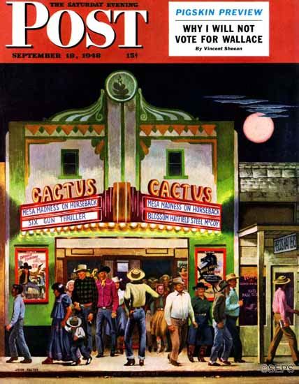 John Falter Saturday Evening Post Cactus Theater 19480918 Mad Men