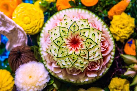 Fruit And Vegetable Carving Competition In Thailand