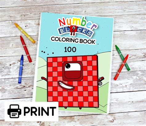 Numberblocks 10 To 100 Coloring Book Printed Version Etsy