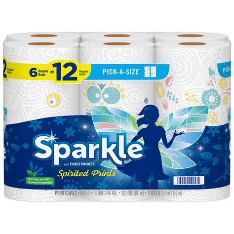 Sparkle Pick A Size Double Rolls Paper Towels With Thirst Pockets