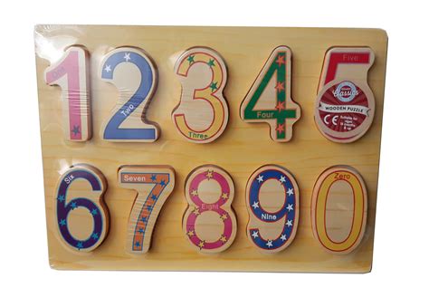 Wooden Puzzle Numbers 65910