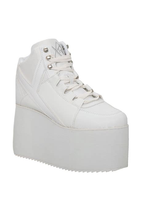 Yru Qozmo Hi White Platform Sneakers Hot Topic Platform Sneakers