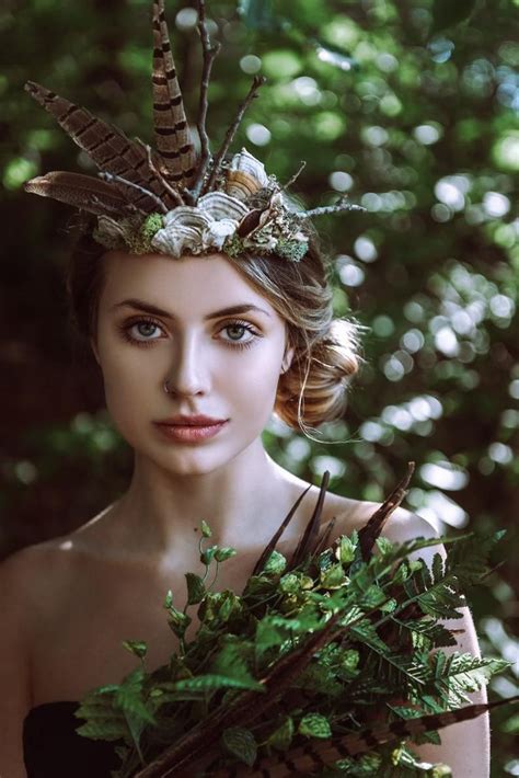 Earth Goddess Crown Woodland Nymph Crown Fairy Crown Earth Etsy