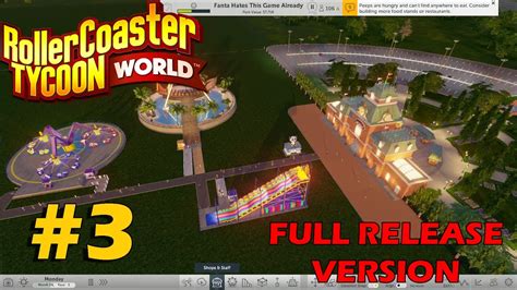 Lets Play Roller Coaster Tycoon World Launch Version Ep 3 Lets