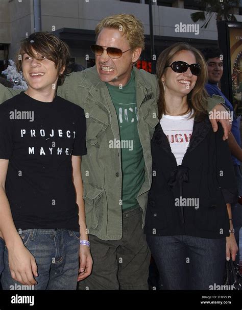 Robert Downey Jr Son Indio And Wife Susan Arriving At The Fred Claus