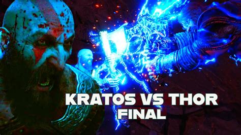 God Of War Ragnarok Kratos Vs Thor Final Youtube