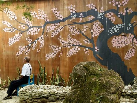 Zen Garden Cherry Blossom Mural Cherry Blossoms All Year Round Using