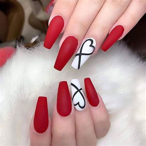 Coffin Valentines Day Nail Art Designs 2020 Vday Nails Fabulous