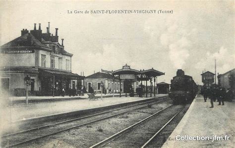 Cpa France 89 St Florentin Vergigny La Gare Train 89 Yonne