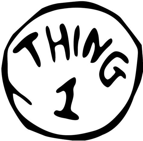 thing 1 and thing 2 printable images | Download vector about thing 1
