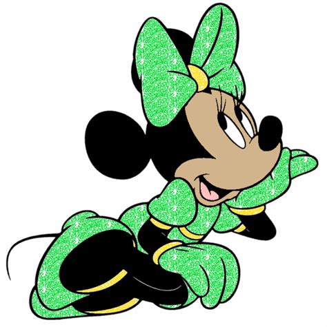 Minnie In Green For St Pattys Day Animated S Disney Bilder