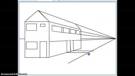 1 Point Perspective Drawing Youtube