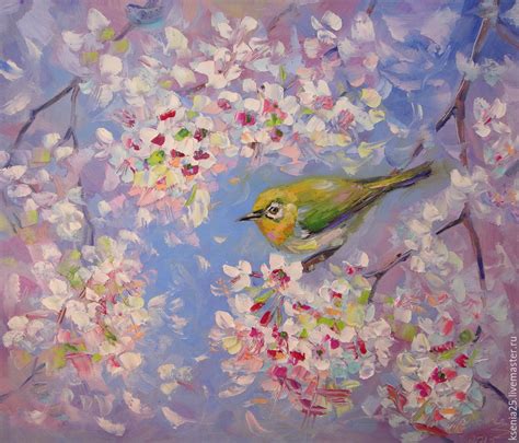 Oil Painting Cherry Blossom заказать на Ярмарке Мастеров