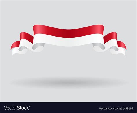 Indonesian Wavy Flag Royalty Free Vector Image