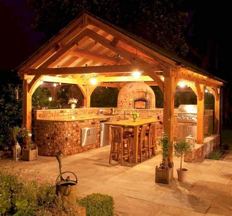 60 Amazing Outdoor Kitchen Ideas 54 Wooden Gazebo Outdoor Kitchen