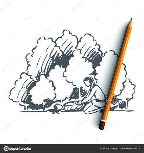 First Aid Emergency Accident Help Concept Hand Drawn Isolated Vector