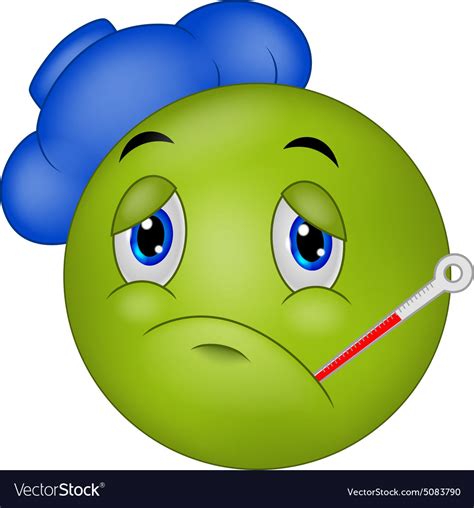 Sick Emoticon Smiley Royalty Free Vector Image