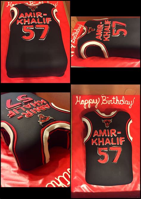 Chicago Bulls Jersey Birthday Cake Cupcake Cakes Custom Cakes Cake