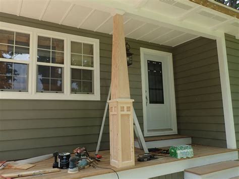 Craftsman Style Column Instructions Craftsman Style Porch House With