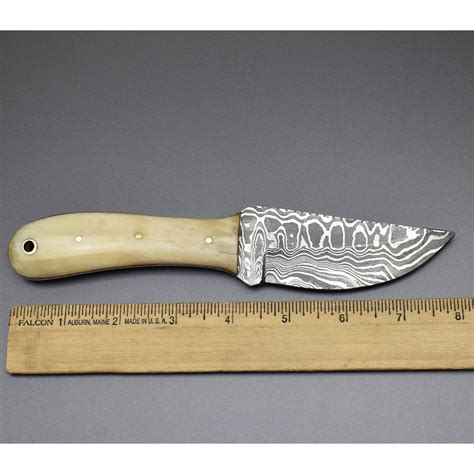 Custom Handmade Damascus Steel Hunting Skinner Knife Camel Bone