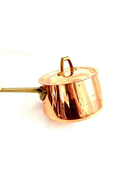 Copper pot handled lidded pot vintage copper kitchen rustic | Etsy | Copper pots, Vintage copper ...