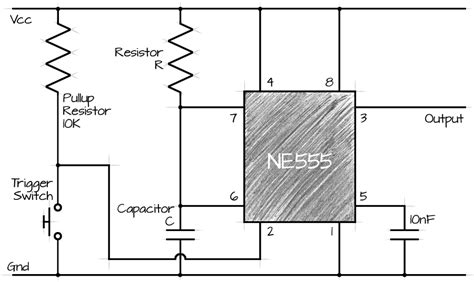 555 Ne555 Monostable Circuit Calculator