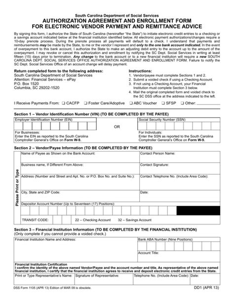 Dss Form 1105 Dd1 Fill Out Sign Online And Download Printable Pdf