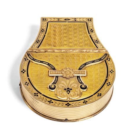 A Gold And Enamel Musical Box The Movement Piguet And Meylan The Box
