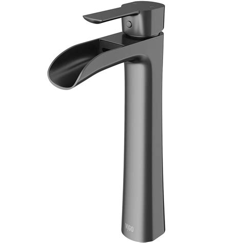 Vigo Niko Vg Gb Single Hole Single Handle Vessel Bathroom Faucet In Graphite Black