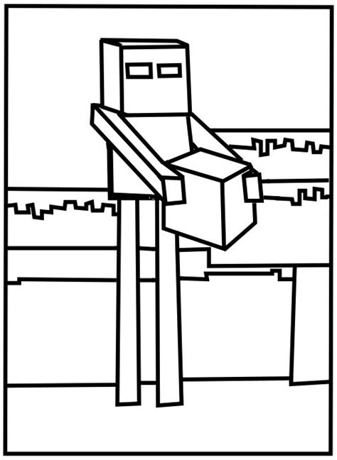 About enderman minecraft coloring page this minecraft coloring page features a picture of an enderman minecraft to color. Printable Minecraft Enderman coloring pages. | misc ...