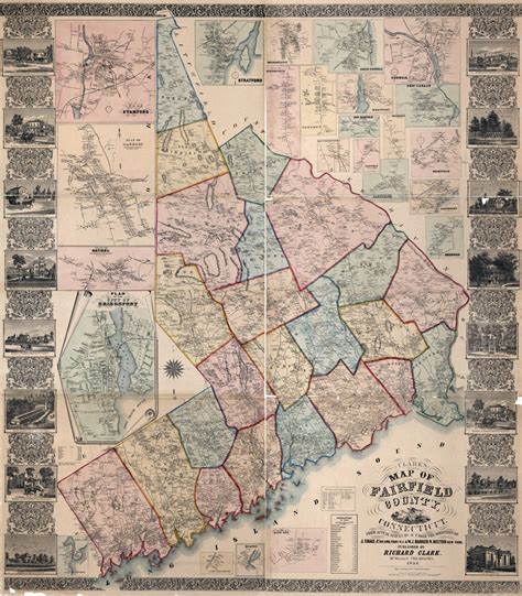 1858 Map Of Fairfield County Connecticut Genealogy