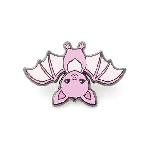 Pink Bat Enamel Pin — Luxcups Creative