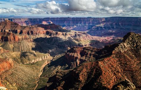 Grand Canyon Wallpaper Wallpaper Clouds Light Blue Rocks View Height
