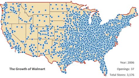 Walmart Locations Usa Map Detailed Map