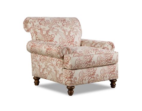 Does your space need a refresh? Simmons Red Patterned Rolled Arm Accent Chair | Shop Your ...