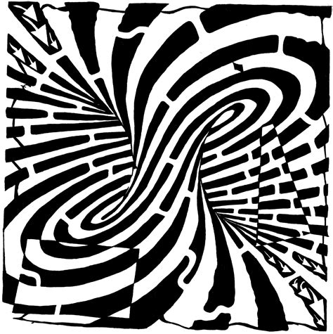 A very hypnotic coloring page ! Funny Free Printable Optical Illusions Coloring Pages ...