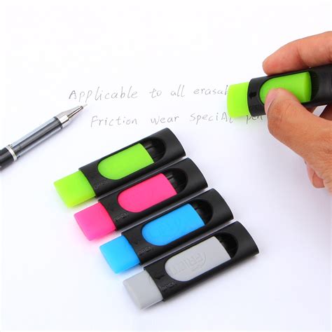 4pcslot Ink Eraser Friction Erasable Pen 50mm20mm Rubber Eraser