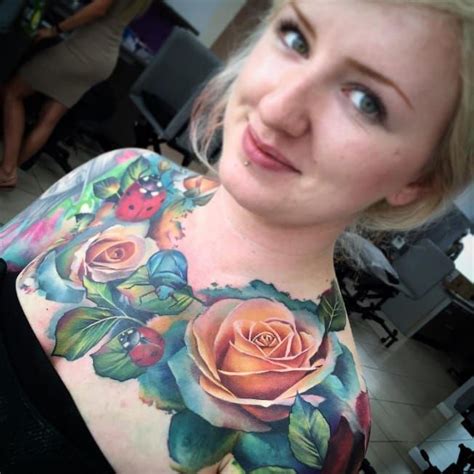 Discover 81 Flower Chest Tattoo Female Best In Eteachers